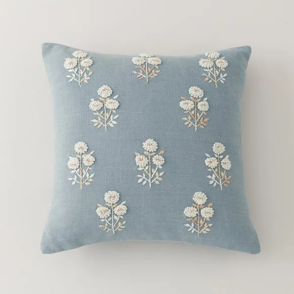 French Knot Floral Cushion Cover 3