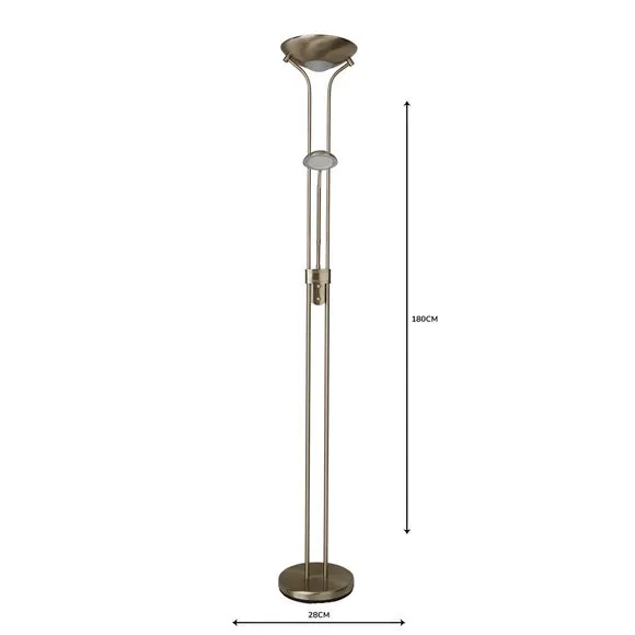 Uplighter Father and Child 2 Arm Floor Lamp 5
