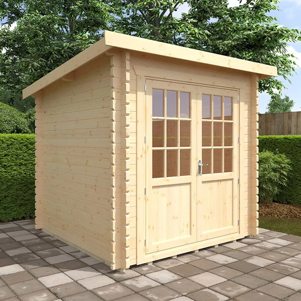 Buttercup Farm 8x8w The Kingsley Plus 44mm Cabin - L235 x W235 x H232.8 cm in Natural 2