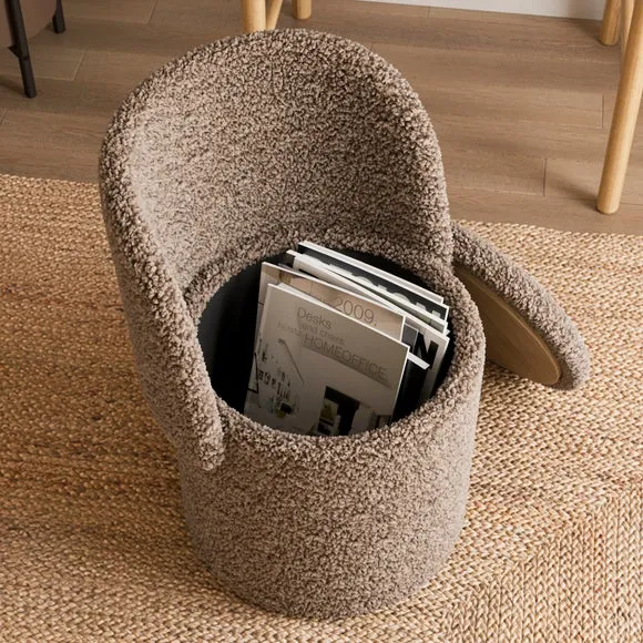 Sherpa Storage Footstool Chair 3