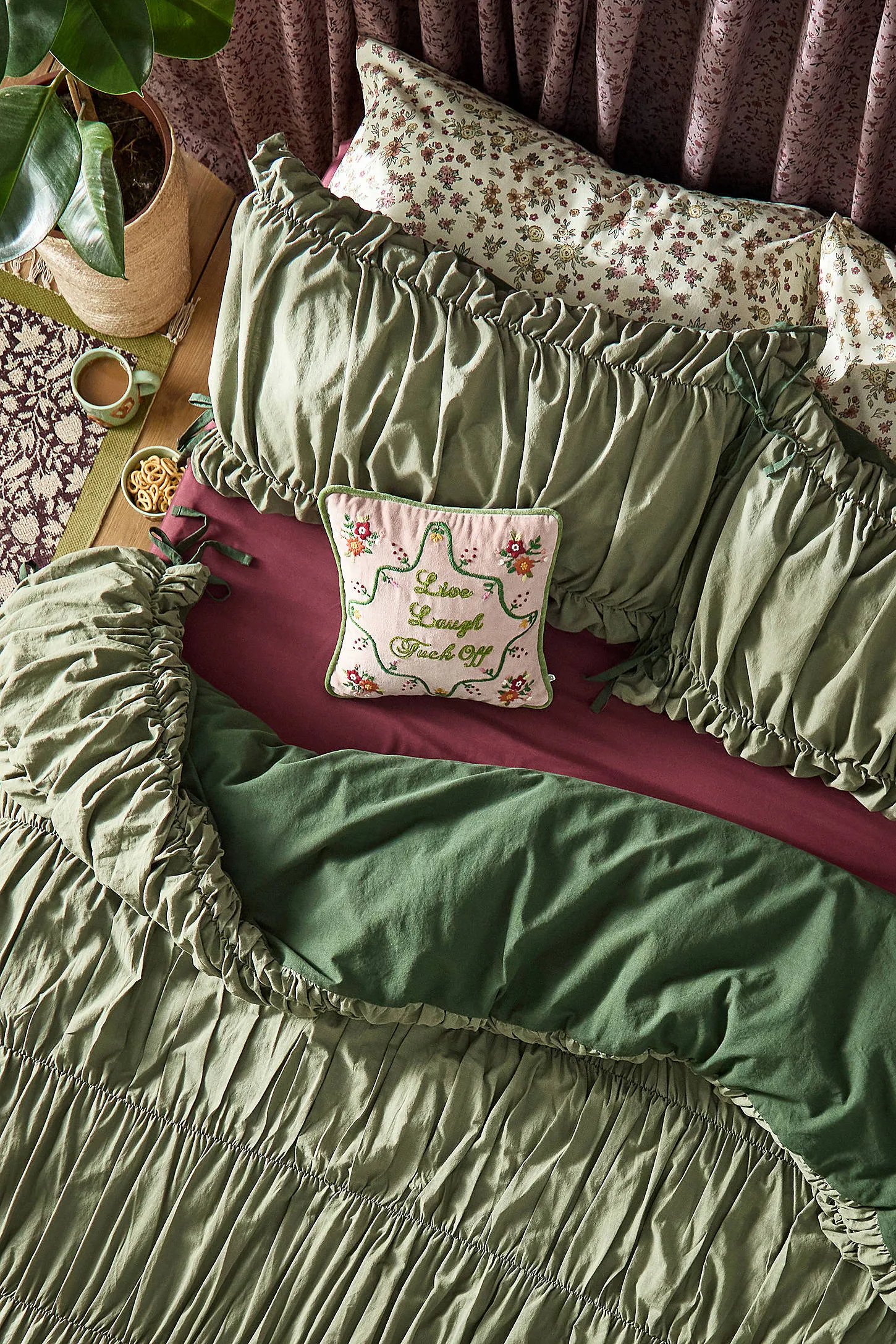 Cinched Duvet Set - Khaki 3