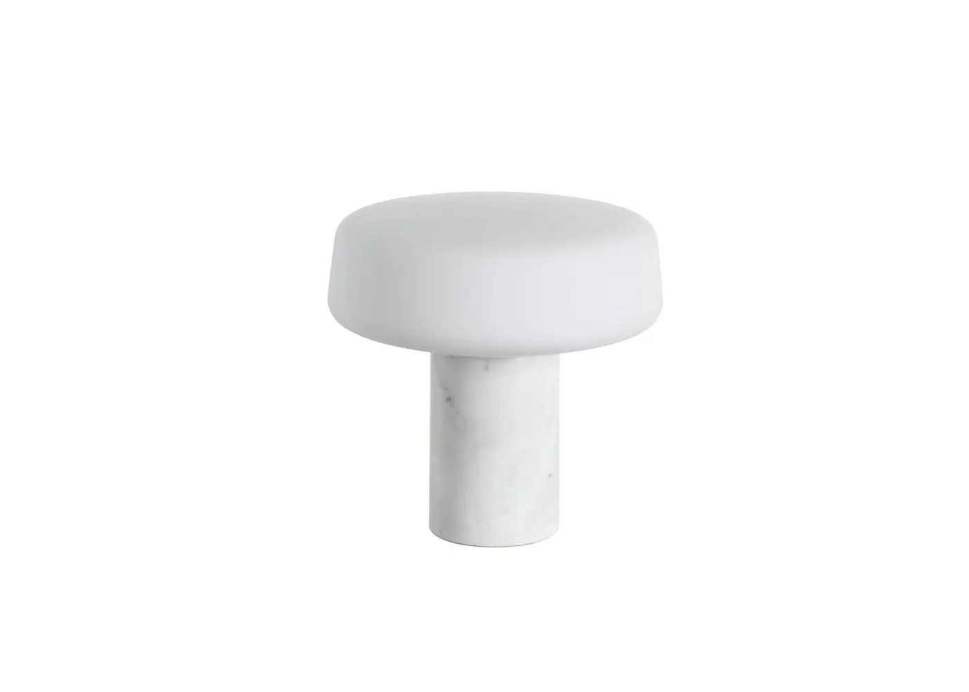 Case Solid Table Light Small Carrara Marble