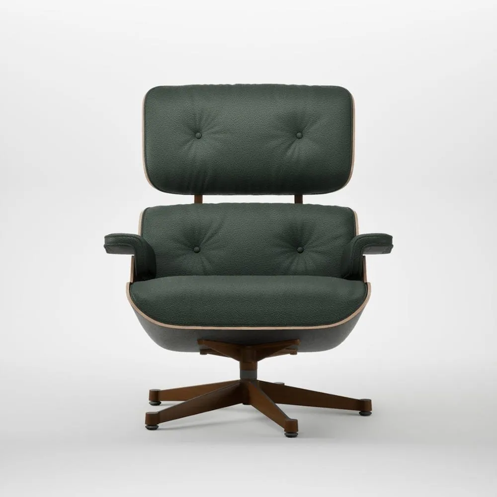 Eames Lounge Chair Cherry Natural Contemporary L50 59 Jade Polished Black Base 04 1