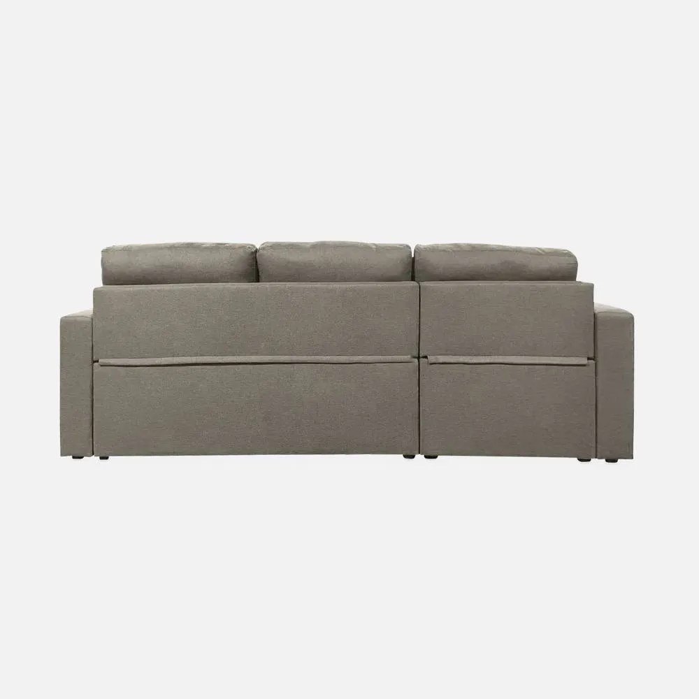 sweeek 3-seater Reversible Corner Sofa Bed With Storage in Taupe 3