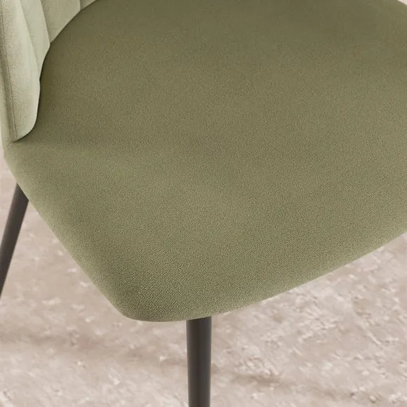 Kendall Dining Chair with Black Legs, Velvet 4