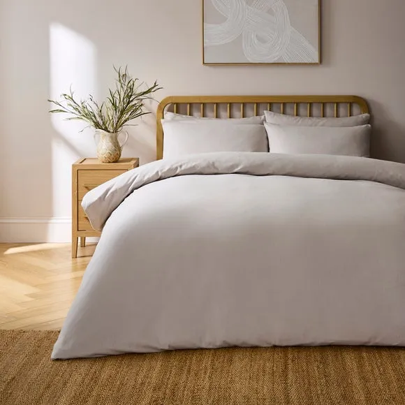 Simply Brushed Cotton Duvet Cover and Pillowcase Set 1