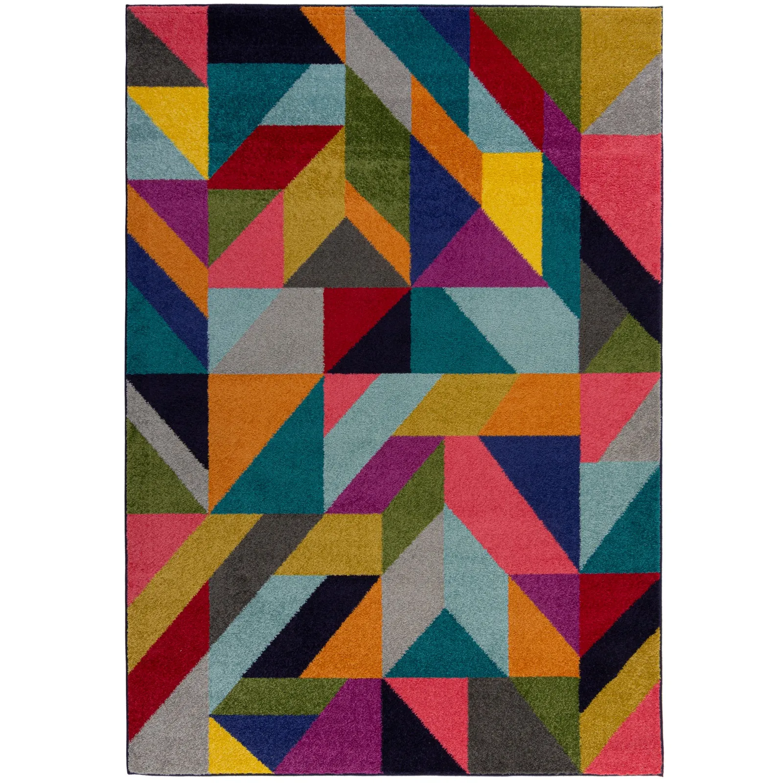 Frida Geometric Rug Pink, Yellow and Blue