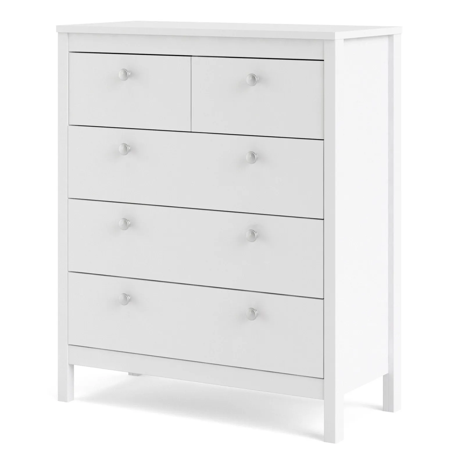Furniture To Go Madrid Chest 3+2 Drawers in White 3