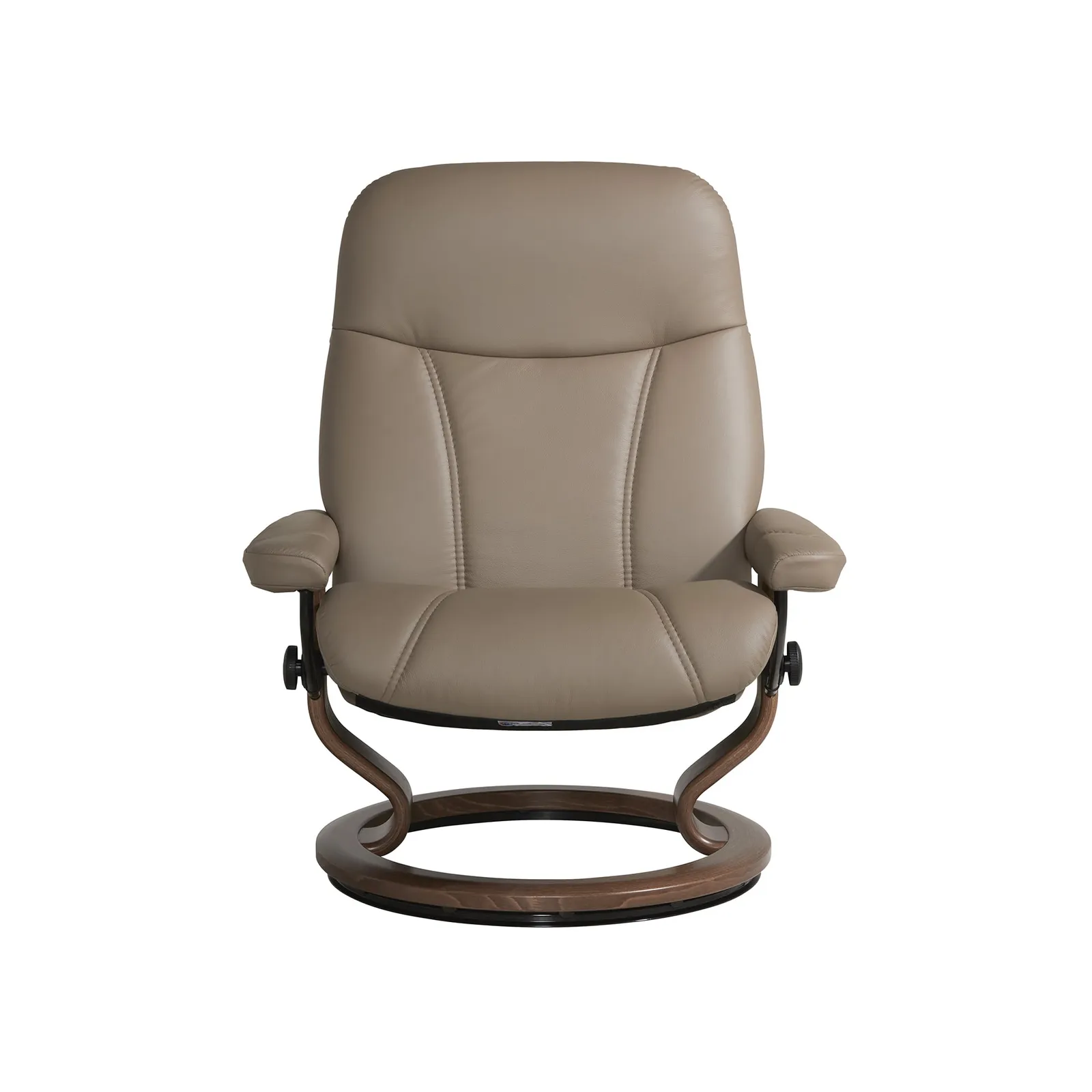 Stressless Consul Large Recliner Chair & Stool, Brown Leather | Barker & Stonehouse 2
