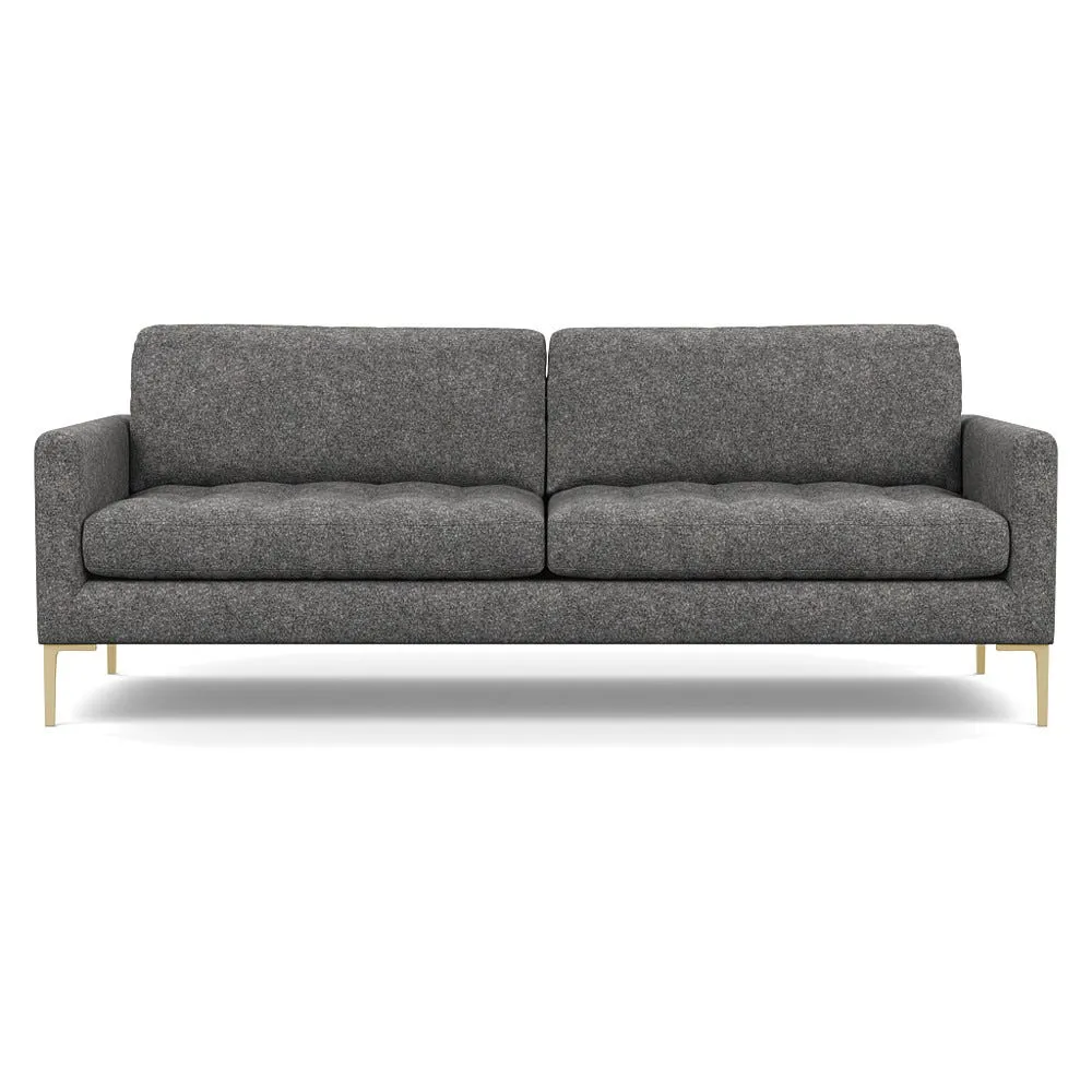 Heal's Eton 4 Seater Sofa Melton Wool Shale Brass 1