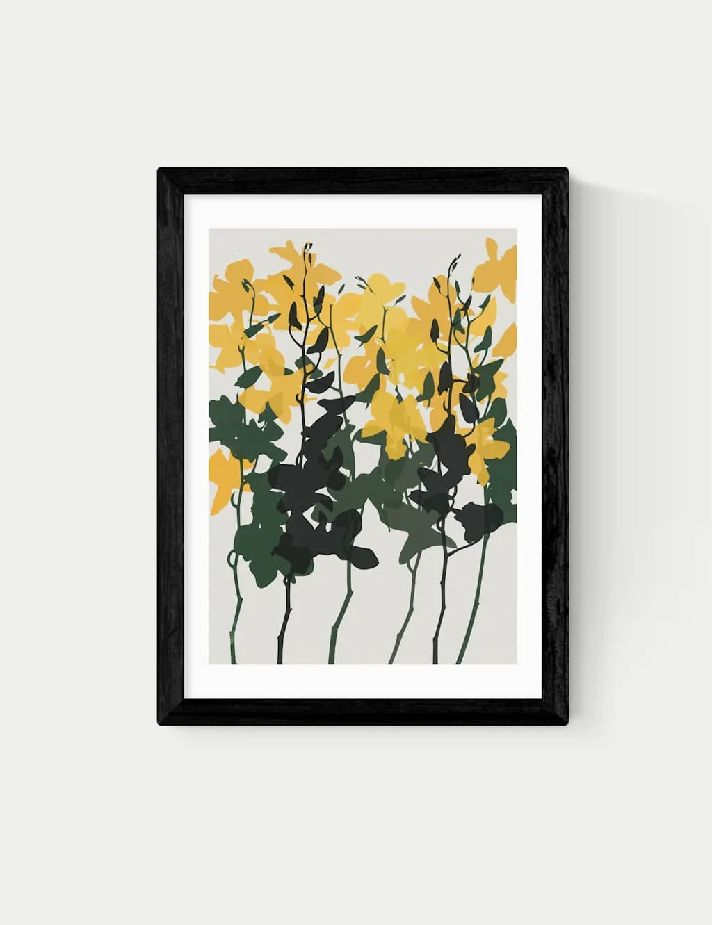 East End Prints Orchids 7 Framed Art Print Black