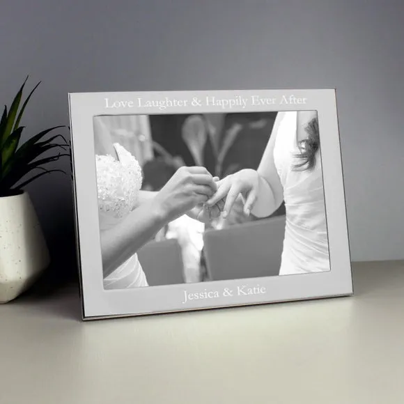 Personalised Landscape Silver Photo Frame 3