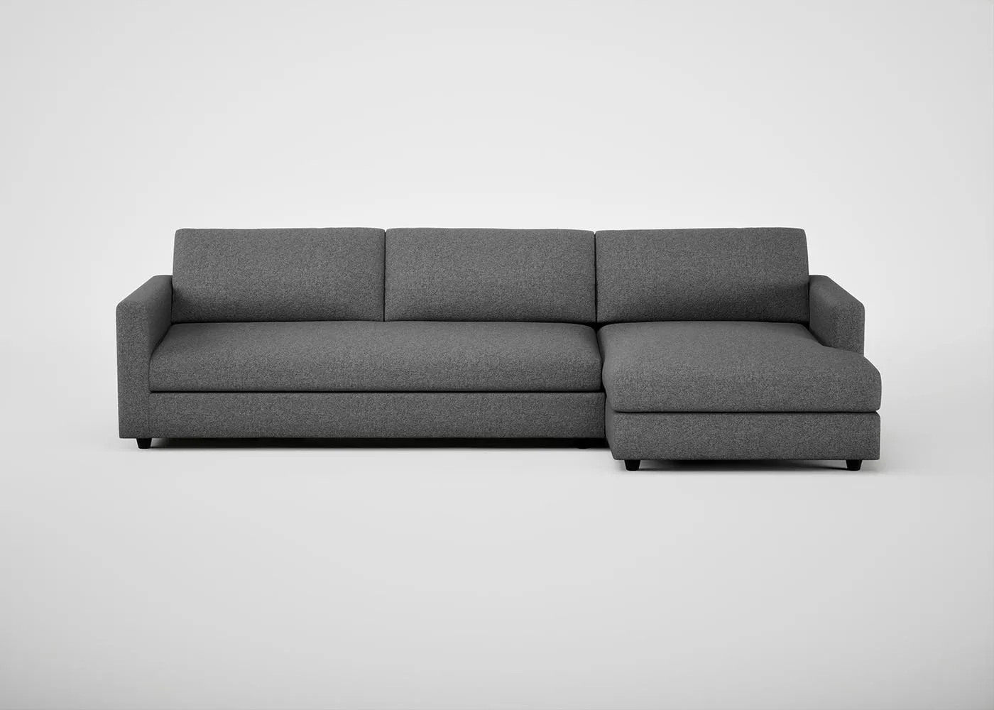 Heal's Nimbus II RHF 4 Seater Corner Chaise Melton Wool Shale 1
