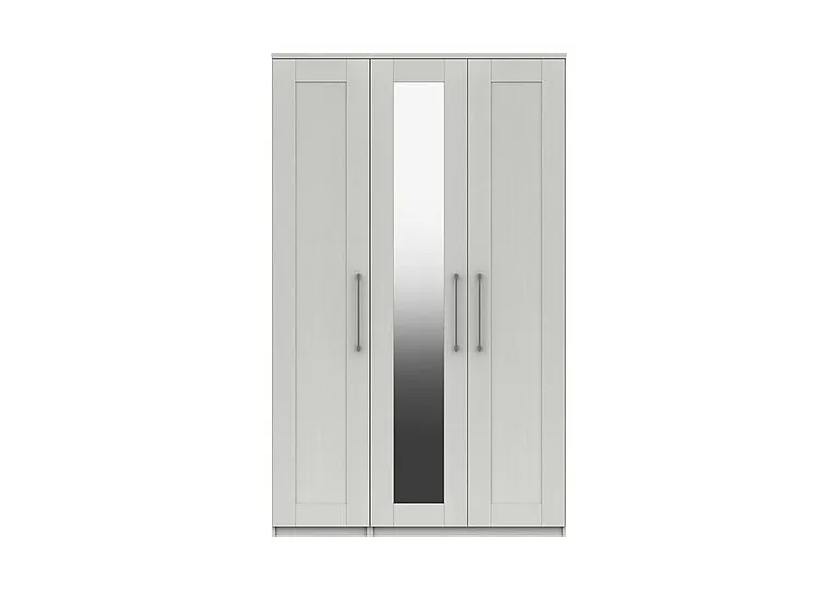 Fenchurch 3 Door Tall Wardrobe with Mirror - White