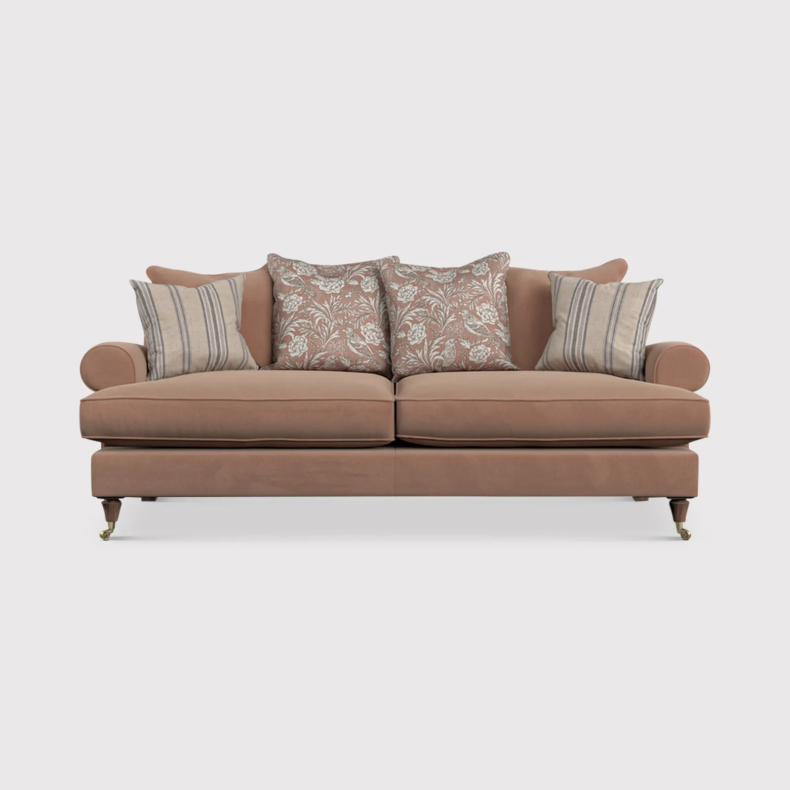 English Heritage Finch Medium Sofa Pillow Back, Pink Fabric | Barker & Stonehouse 1