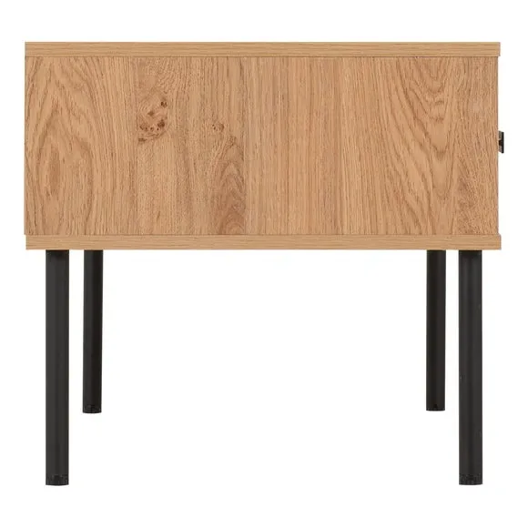 Leon 2 Drawer Coffee Table, Oak Effect 6