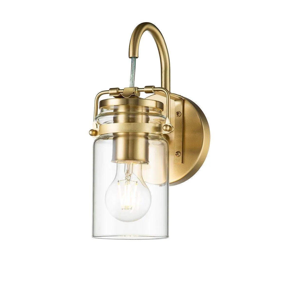 Netlighting Kichler Brinley Wall Lamp Brushed Brass in Yellow