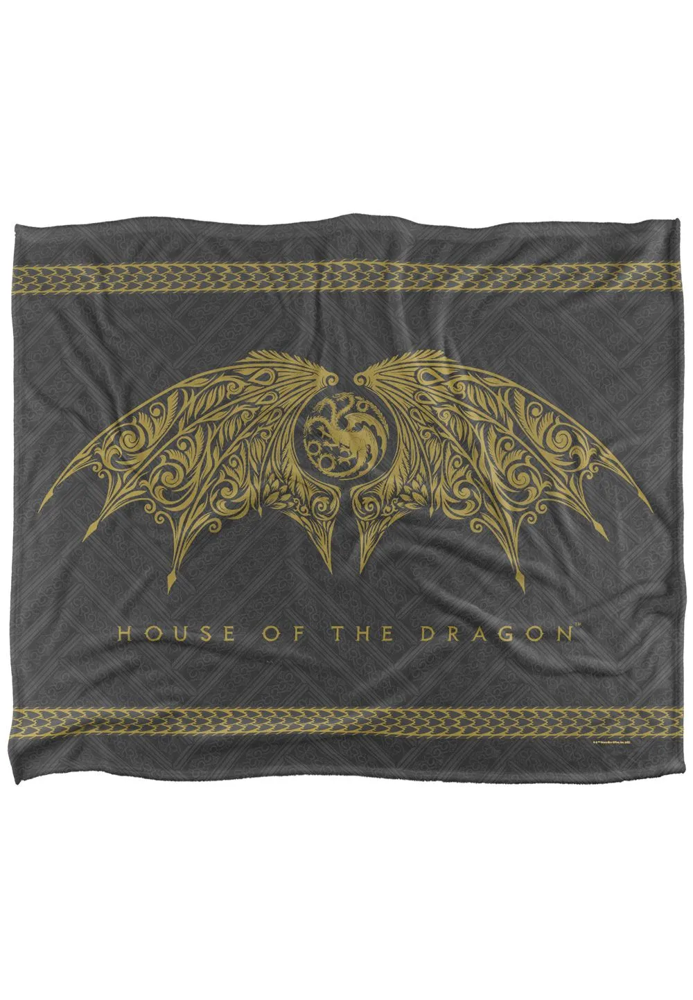 Game Of Thrones House of The Dragon Blanket, 152x127 cm Dragon Wings Silky Touch Super Soft Throw Blanket in White