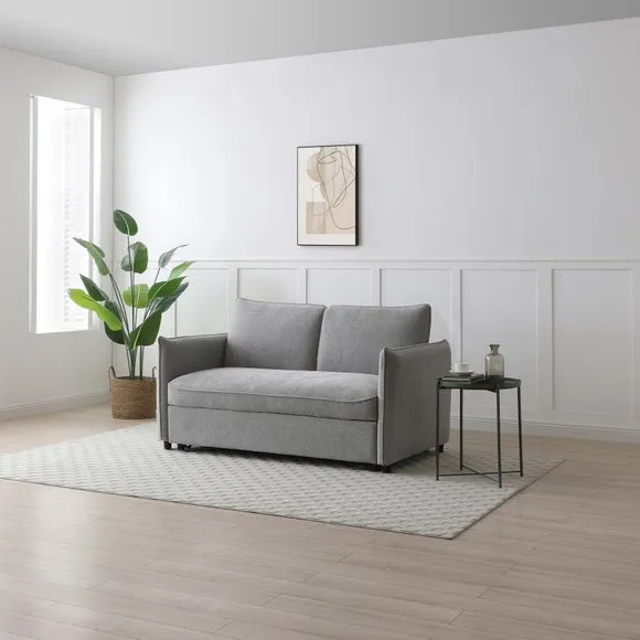 Lucie Grey Boucle 2 Seater Pop Up Sofa Bed 3
