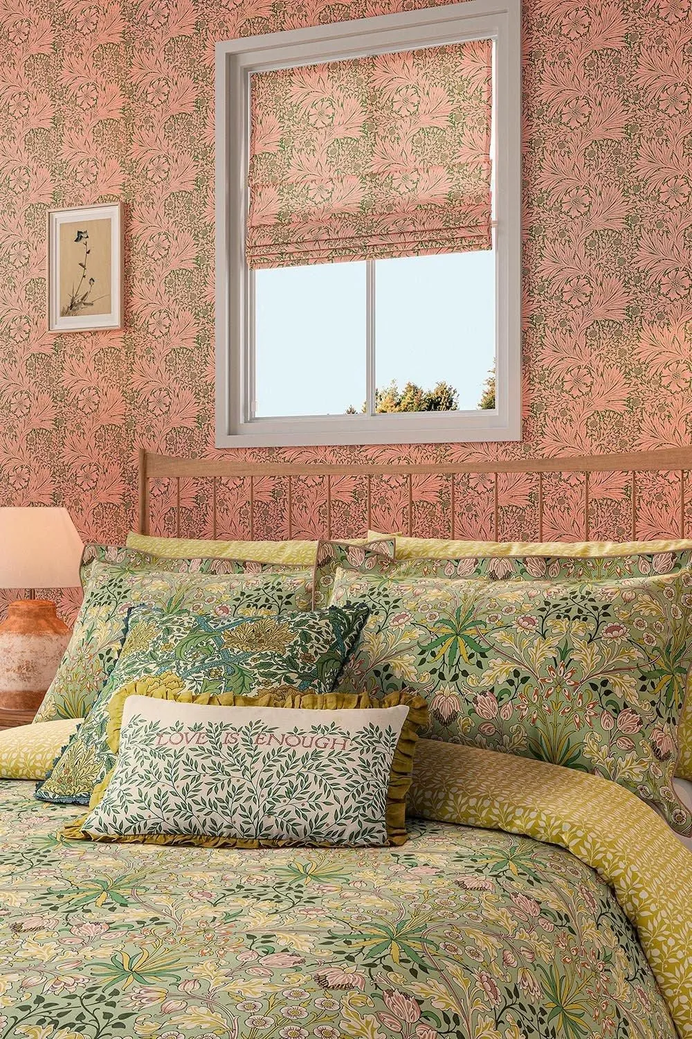 Morris & Co 'Hyacinth' Duvet Cotton Cover Set in Green 2