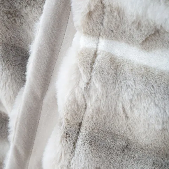 Flint Faux Fur Throw Blanket 130cm x 170cm 4