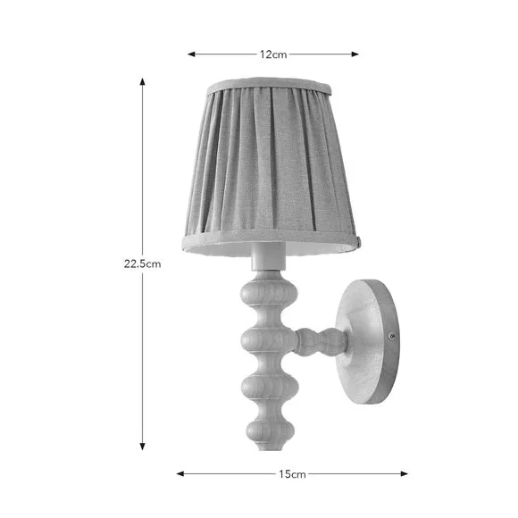 Bobby Pleated Paint Your Own Plug In Wall Light 6
