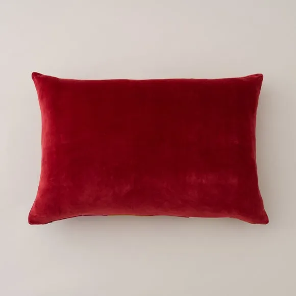 Clara Patchwork Velvet Rectangle Cushion 5