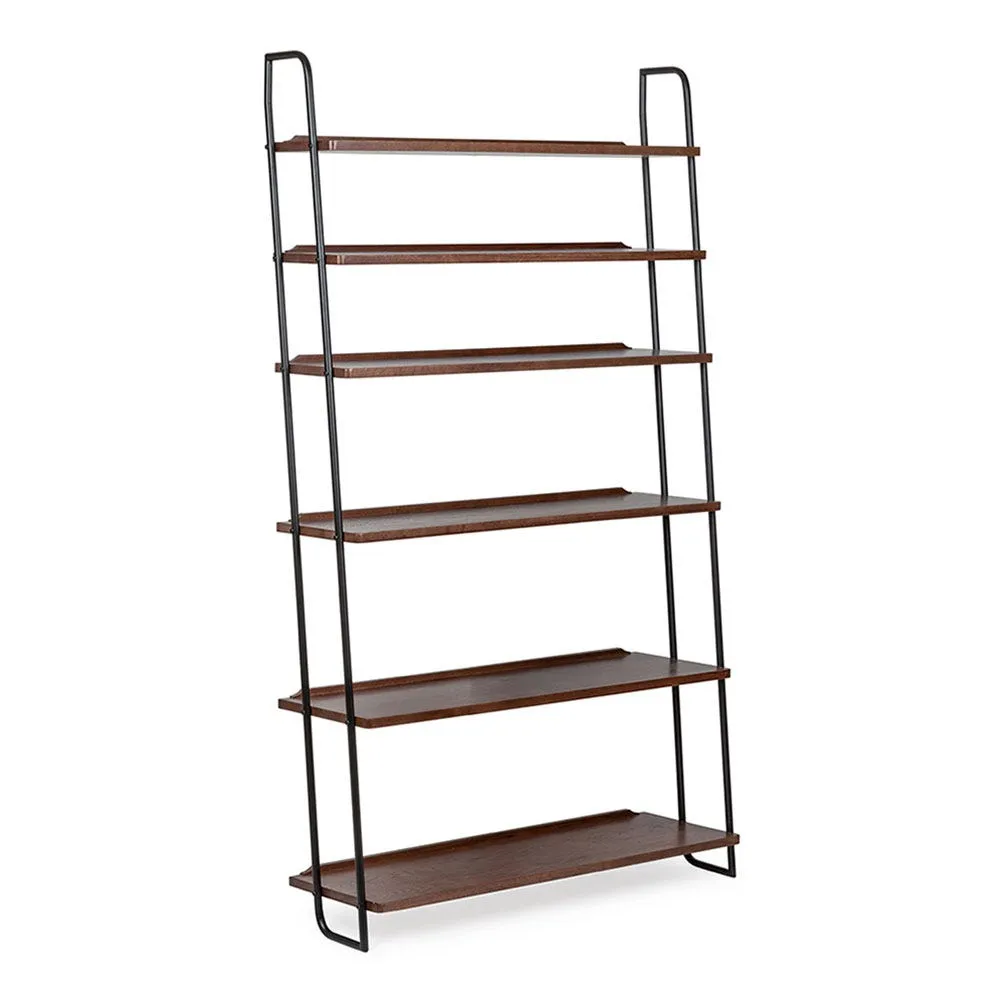 Heal's Brunel Lean To Wide Shelves Dark Wood 2