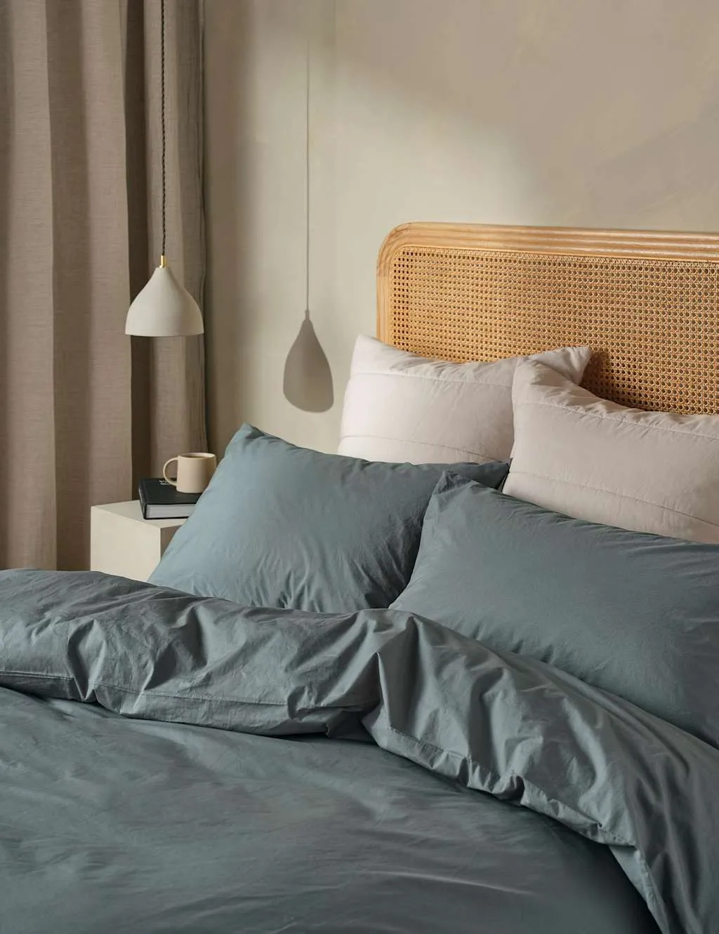 Bedfolk Pure Cotton Relaxed Duvet Cover Petrol