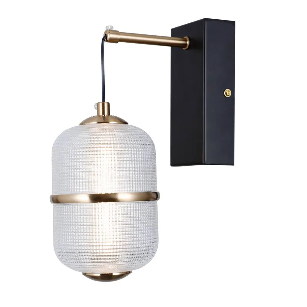Netlighting Alani Wall Lamp Matt Black Gold 3000K Warm White 3
