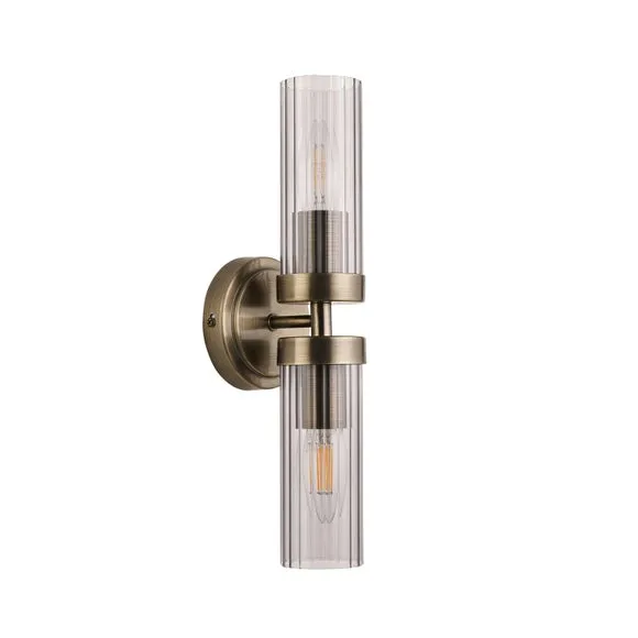 Alyn Ribbed 2 Light Bathroom Wall Light 6