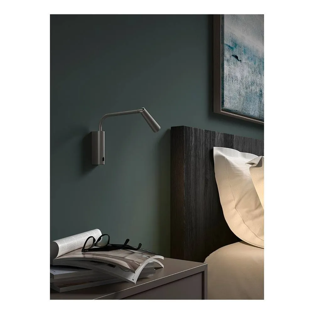 Netlighting Gamma Extend LED Reading Light Adjustable Arm Nickel IP20 2.1W 2700K in Grey 2