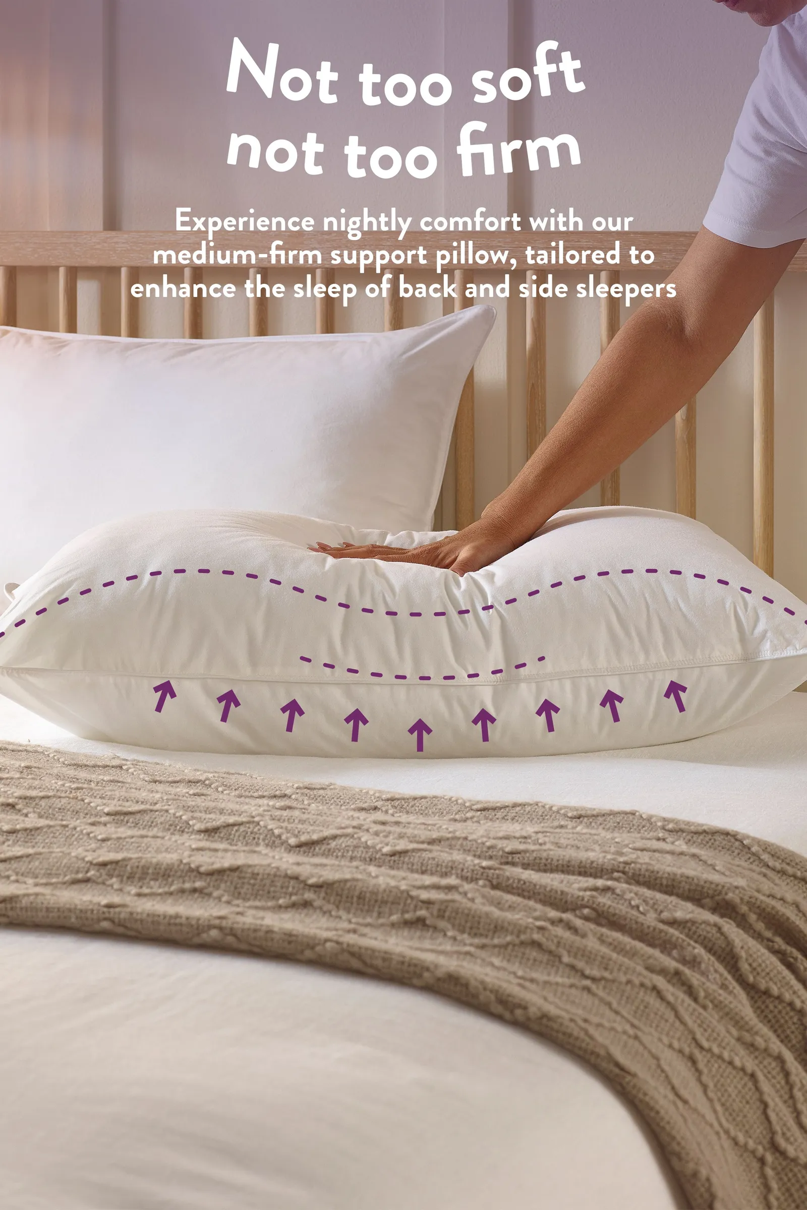Slumberdown 2 Pack Duck Feather Medium Support Pillows in White 4