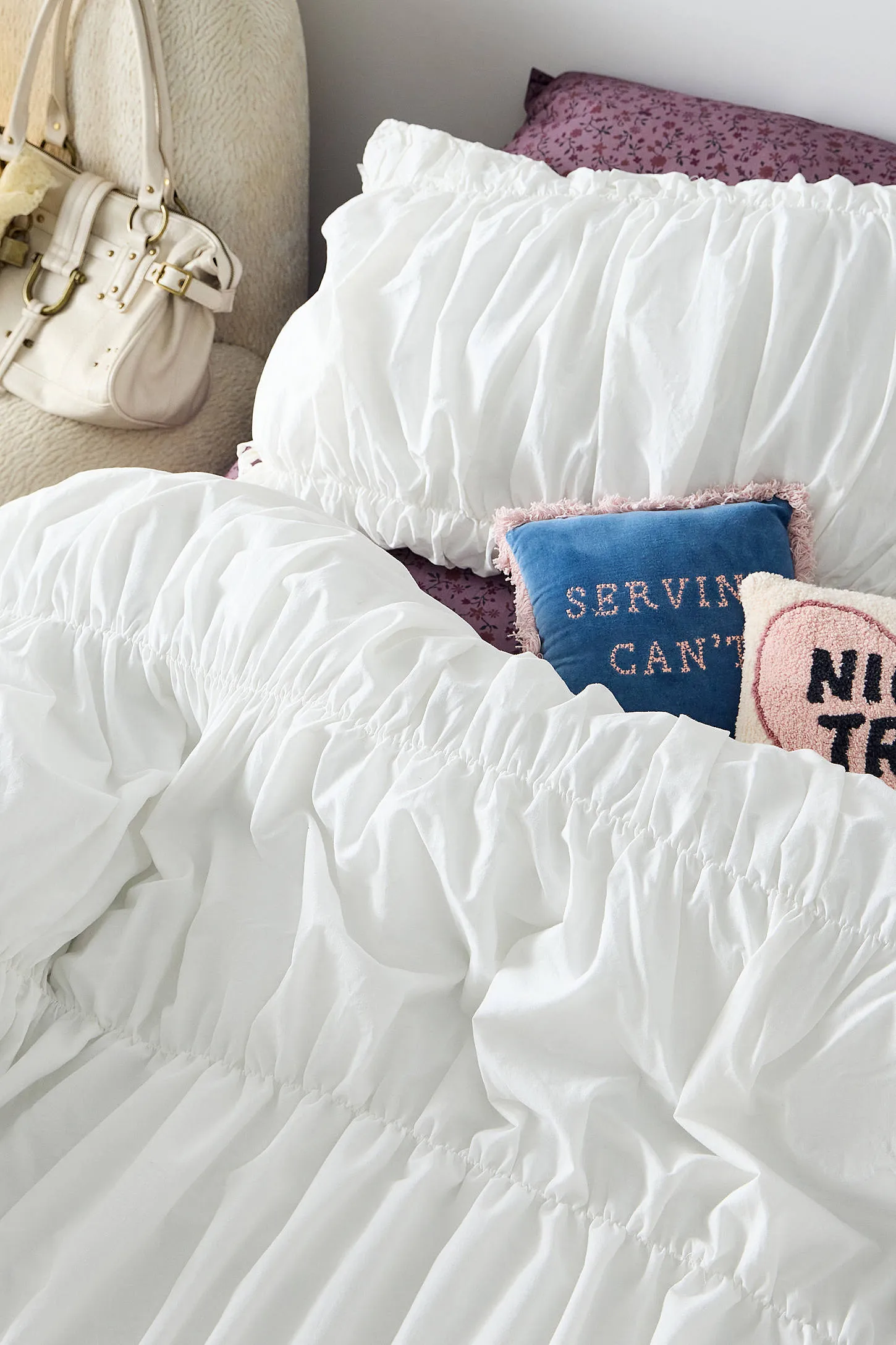 Cinched Duvet Set - White 4