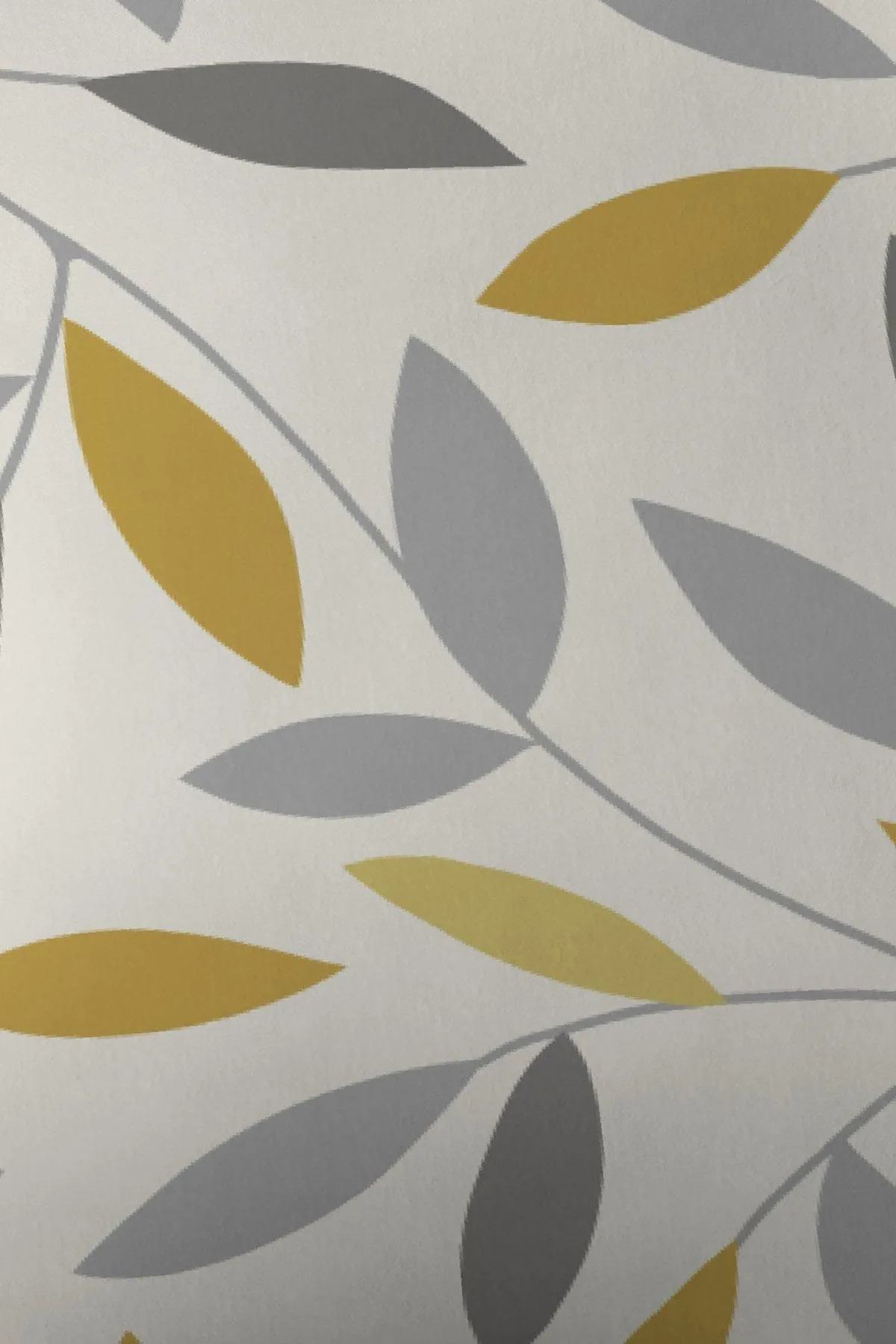 Fusion 'Beechwood' Classic Leaf Trail Print 100% Cotton Filled Cushion in Mustard 3