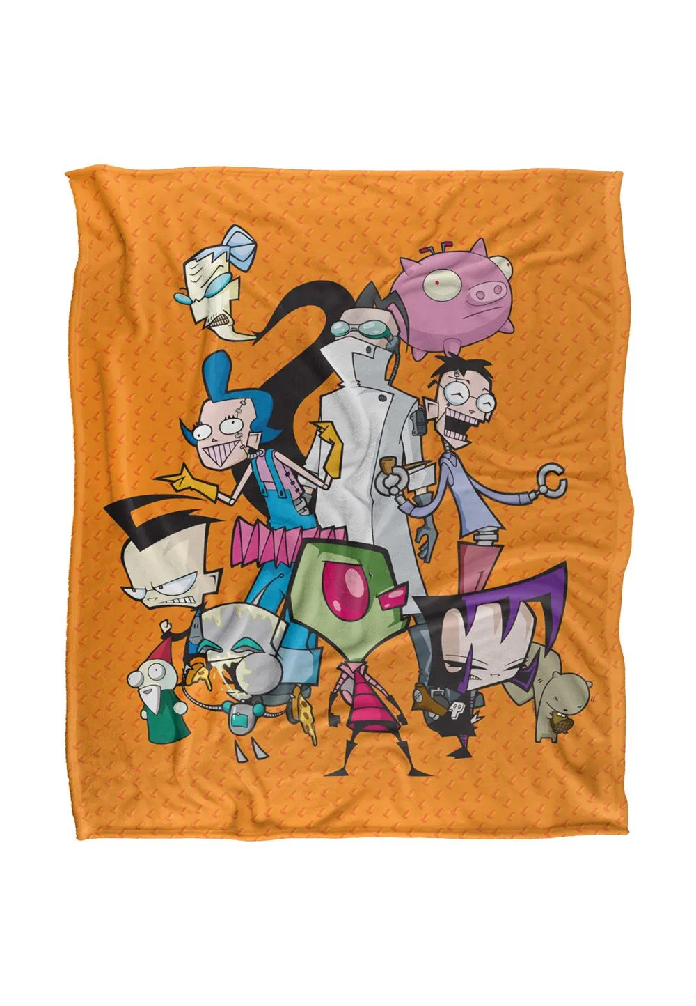 Nickelodeon Invader Zim Group Silky Touch Super Soft Throw Blanket 152 X 127 cm in White