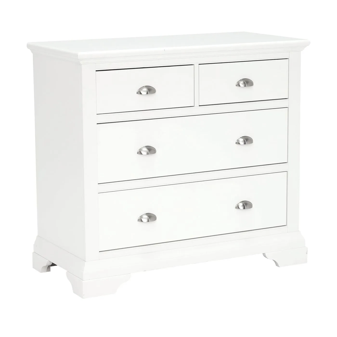 Carrington 2+2 Drawer Chest, White