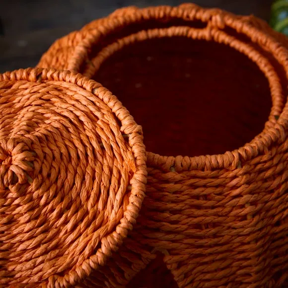 Pumpkin Paper Rope Basket 2