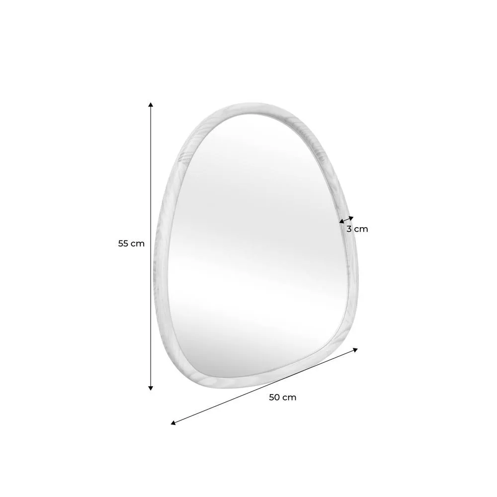 sweeek 55cm oval wooden mirror in Beige 5