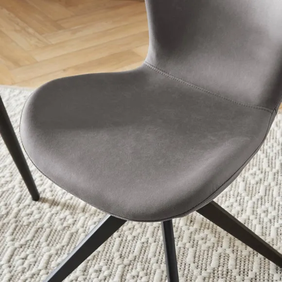 Lennie Set of 2 Dining Chairs, Faux Leather 4