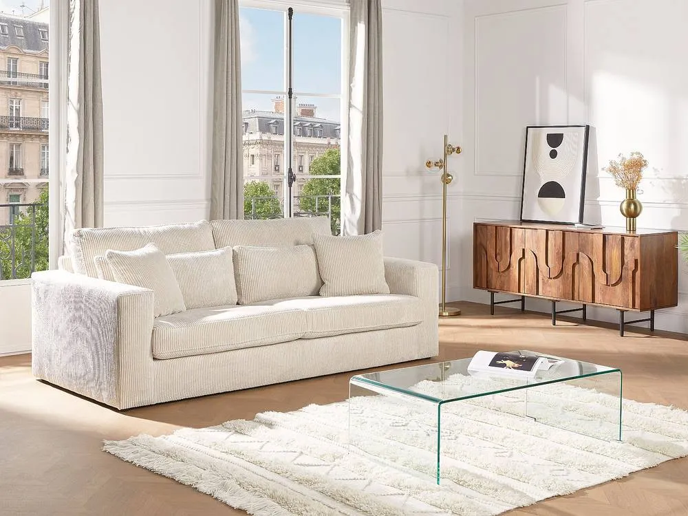Vente-unique Curved Tempered Glass Coffee Table - ALONZO in Clear 4