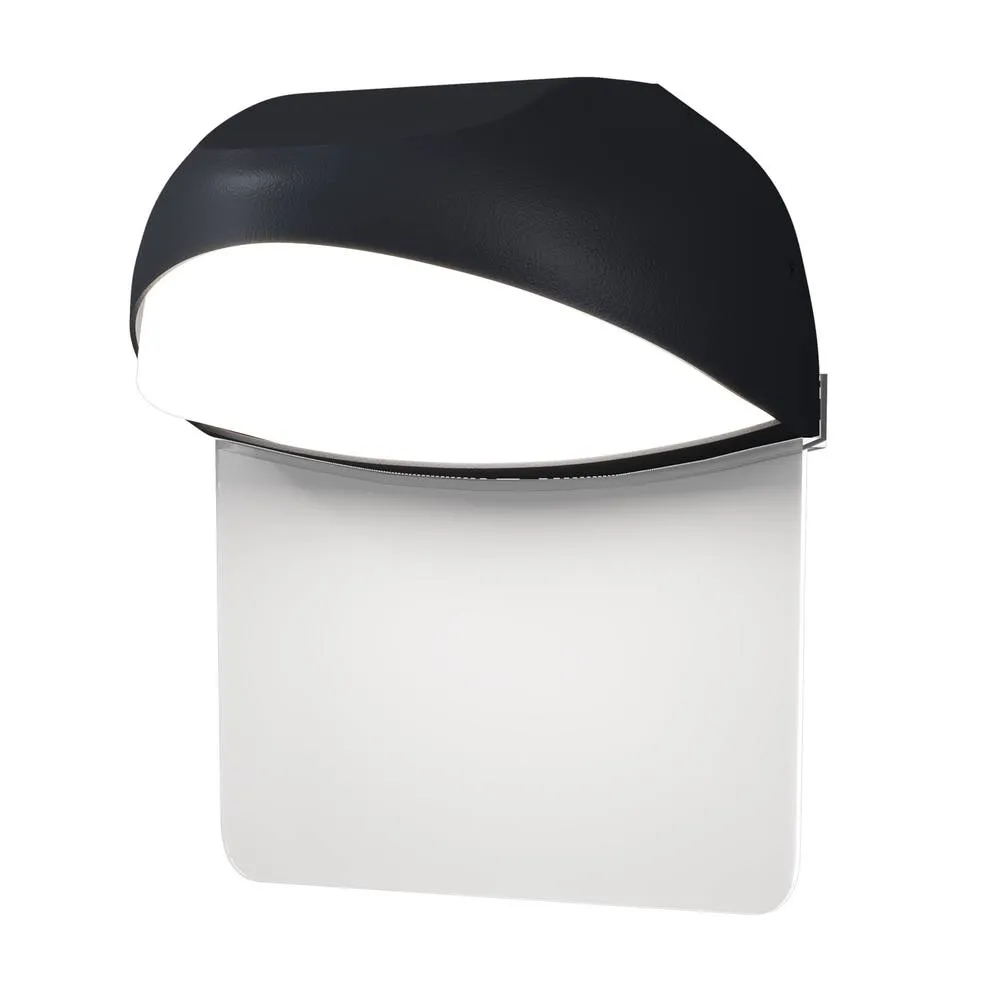 Netlighting Gloss Outdoor Wall Down Lamp Graphite 3000K 500lm IP65 in Grey