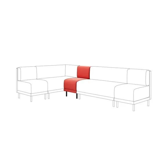 Mae Small Dining Bench, Matte Plush Velvet 1