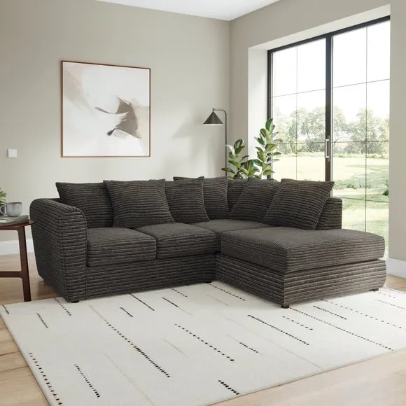 Blake Horizontal Jumbo Cord Corner Chaise Sofa 1