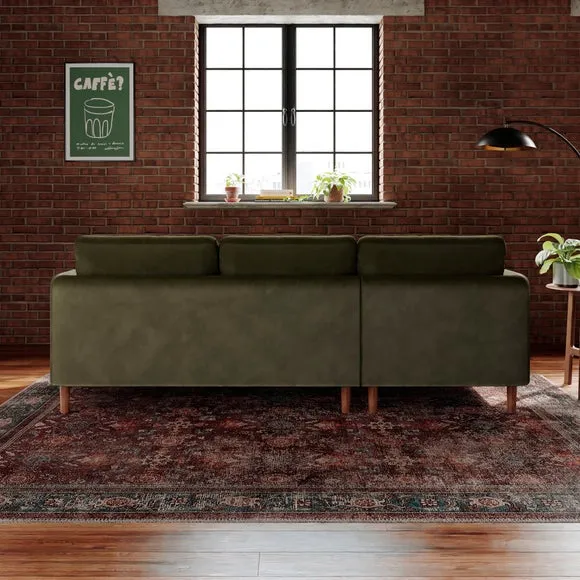 Max Velvet Corner Chaise Sofa 2