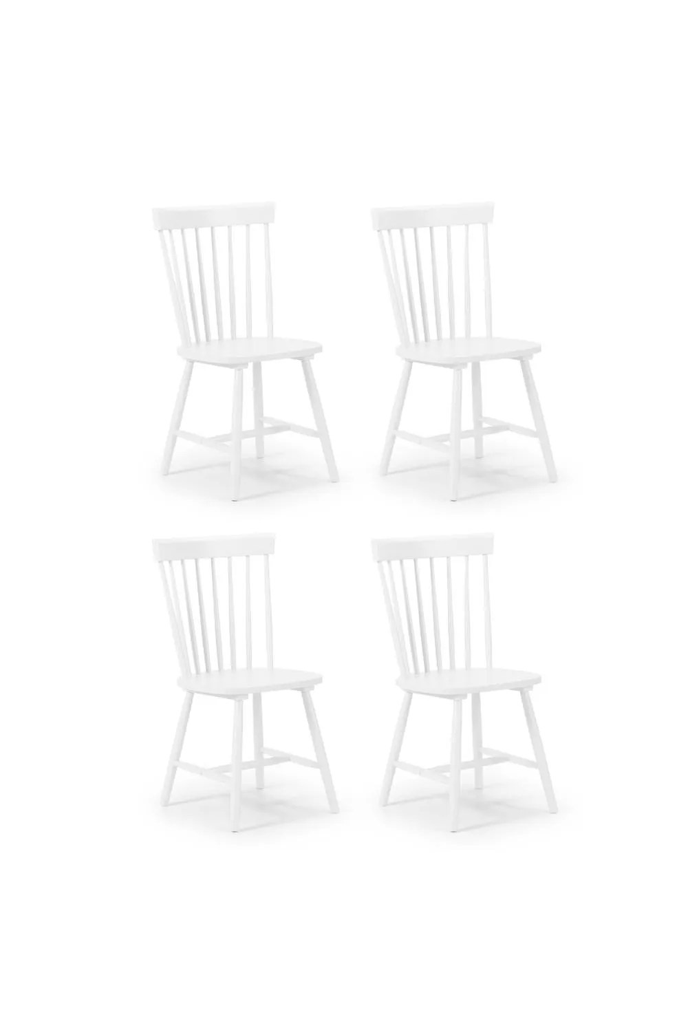 Julian Bowen Torino Spindle Back Dining Chair (Set of 2) in White 3