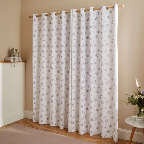 Hailey Ditsy Blackout Eyelet Curtains 6