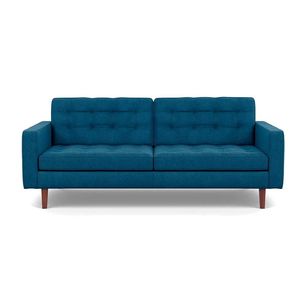Heal's Hepburn 3 Seater St Moritz Wool Teal 149 Walnut Feet 1