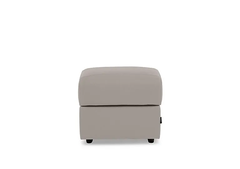 Marconi Square Leather Storage Footstool