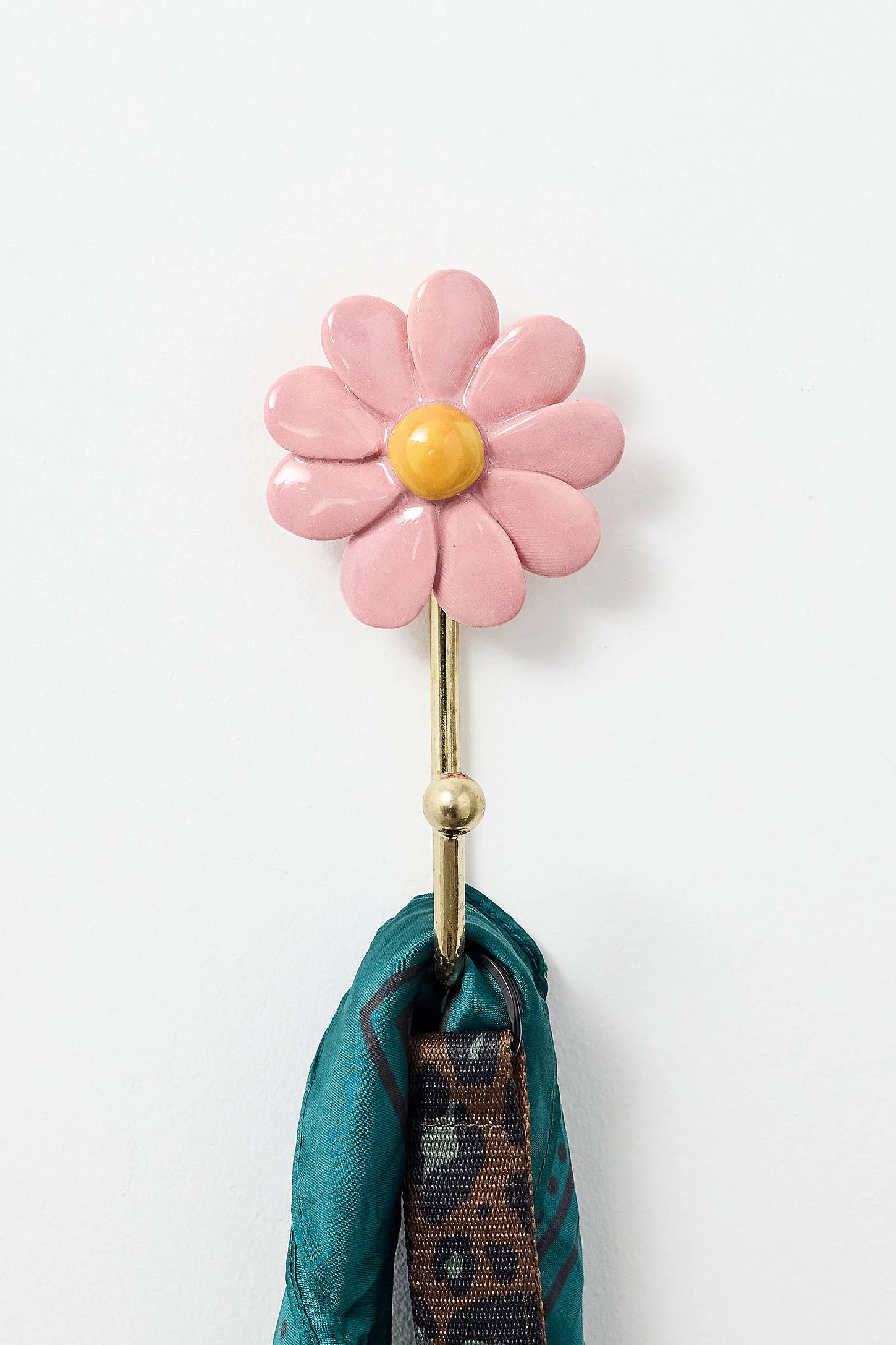 Pink Single Flower Wall Hook - Pink